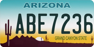 AZ license plate ABE7236