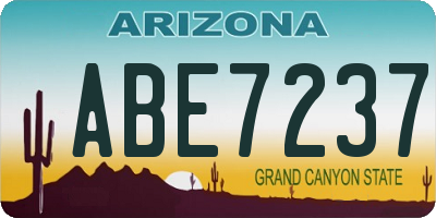 AZ license plate ABE7237