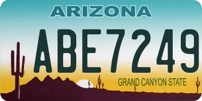 AZ license plate ABE7249