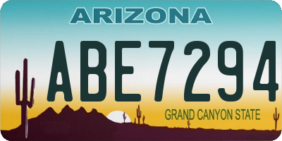 AZ license plate ABE7294