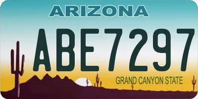 AZ license plate ABE7297
