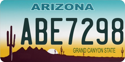 AZ license plate ABE7298