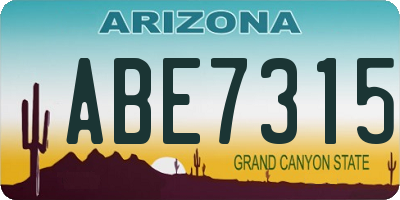 AZ license plate ABE7315