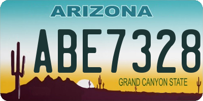 AZ license plate ABE7328