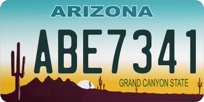 AZ license plate ABE7341