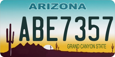 AZ license plate ABE7357