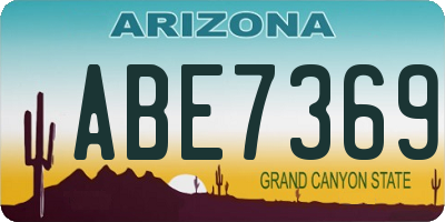 AZ license plate ABE7369