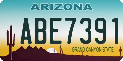 AZ license plate ABE7391