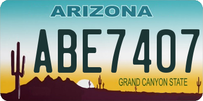 AZ license plate ABE7407