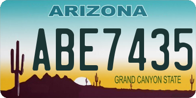 AZ license plate ABE7435