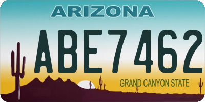 AZ license plate ABE7462