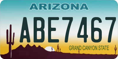 AZ license plate ABE7467