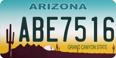 AZ license plate ABE7516