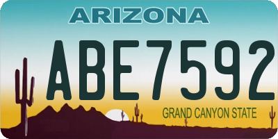 AZ license plate ABE7592