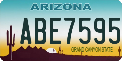 AZ license plate ABE7595