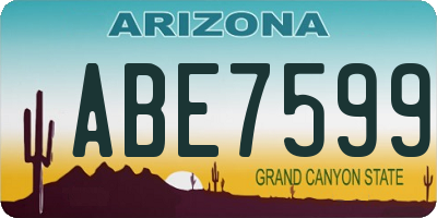 AZ license plate ABE7599