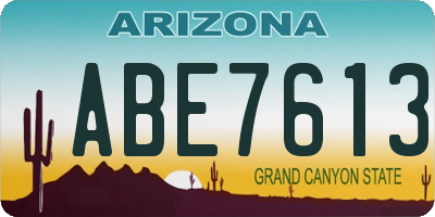 AZ license plate ABE7613
