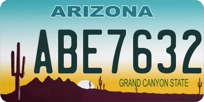AZ license plate ABE7632
