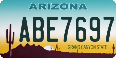 AZ license plate ABE7697
