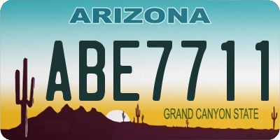 AZ license plate ABE7711