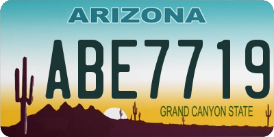 AZ license plate ABE7719