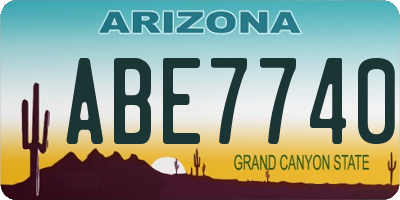 AZ license plate ABE7740