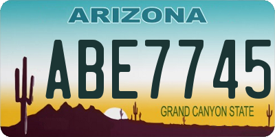 AZ license plate ABE7745