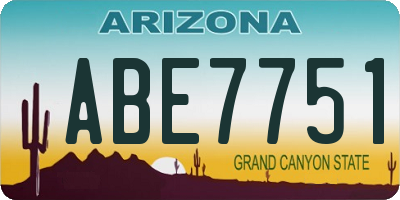 AZ license plate ABE7751