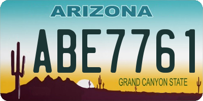 AZ license plate ABE7761