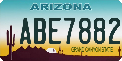 AZ license plate ABE7882