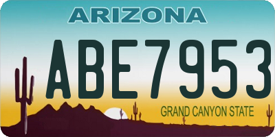 AZ license plate ABE7953