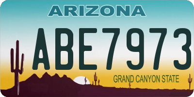 AZ license plate ABE7973