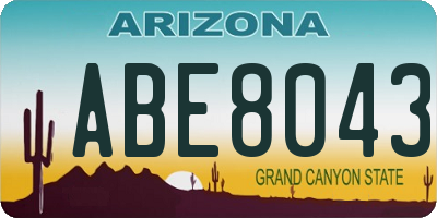 AZ license plate ABE8043