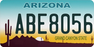 AZ license plate ABE8056