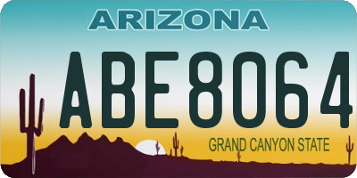 AZ license plate ABE8064