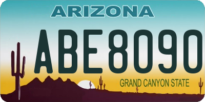 AZ license plate ABE8090