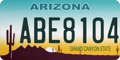 AZ license plate ABE8104