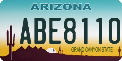 AZ license plate ABE8110