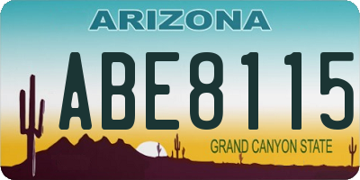 AZ license plate ABE8115