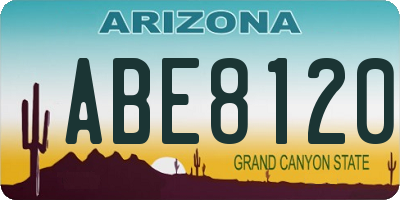 AZ license plate ABE8120