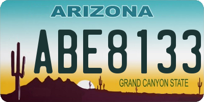 AZ license plate ABE8133