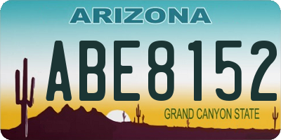 AZ license plate ABE8152