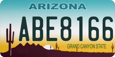 AZ license plate ABE8166