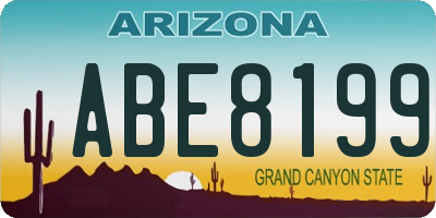 AZ license plate ABE8199