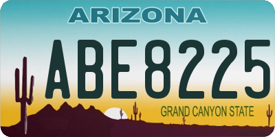 AZ license plate ABE8225