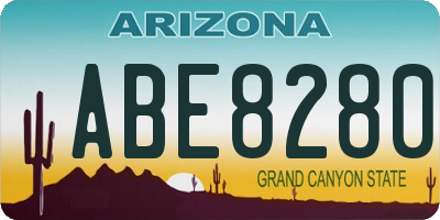 AZ license plate ABE8280