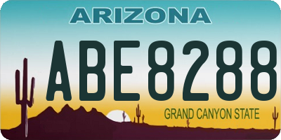 AZ license plate ABE8288