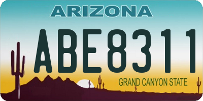 AZ license plate ABE8311
