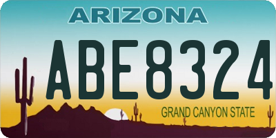 AZ license plate ABE8324