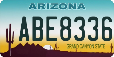 AZ license plate ABE8336